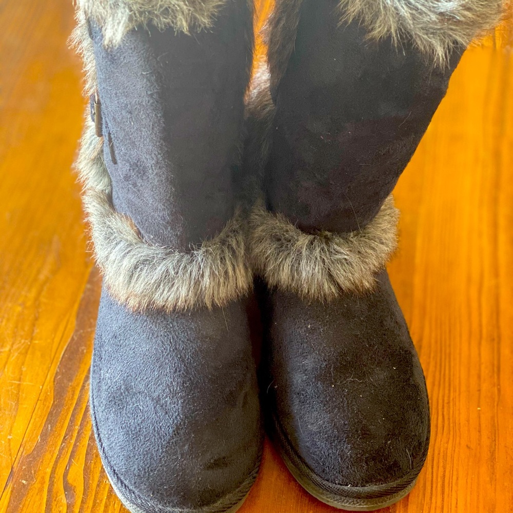 High fur boots